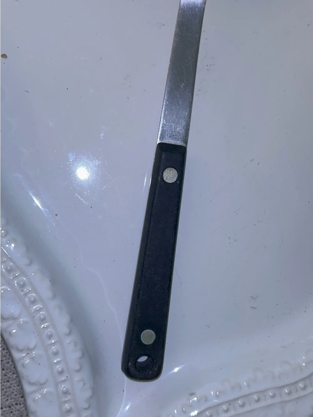Vintage EKCO Flint Arrowhead slotted spoon